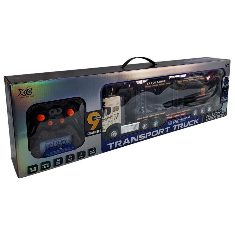 ماشین بازی کنترلی کامیون فلزی حمل خودرو 9 کانال کد 24183 خارجی 12 - Image 1