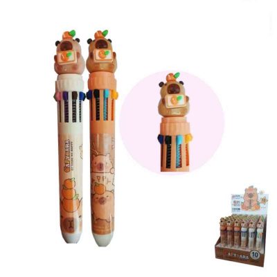 خودکار فانتزی فشاری 10 رنگ سر عروسکی 15246/15295  36