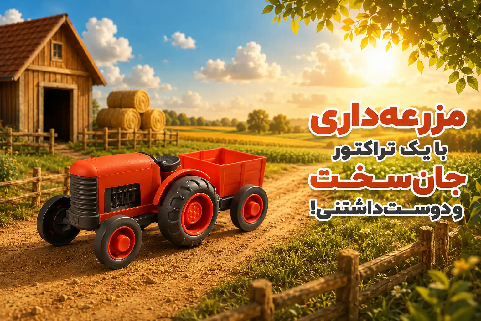 بنر تبلیغاتی تراکتور مزرعه